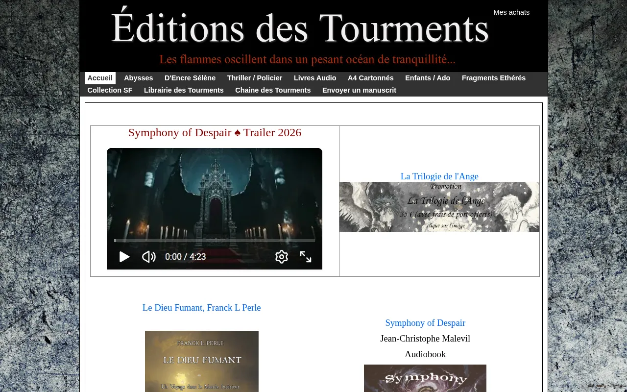 Aperçu de Éditions des Tourments
