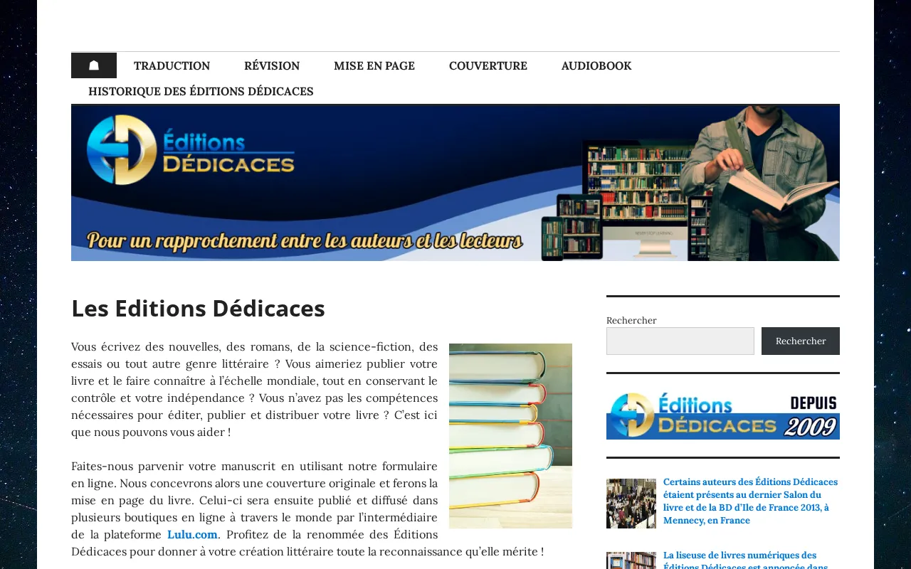 Aperçu de Éditions dédicaces